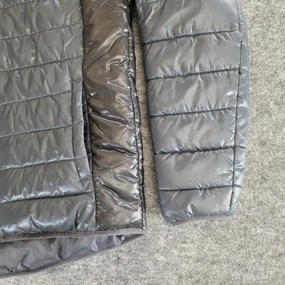 Jordan‎ Kids Puffer Hooded Jacket Gray Zip Up Lightweight Size XL